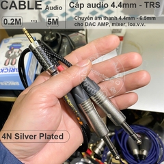 Dây balanced 4.4 sang 2 đầu 6 ly stereo lõi đồng mạ bạc