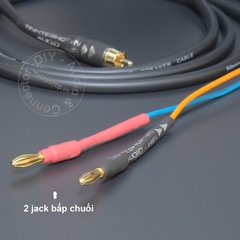 Dây hoa sen sang bắp chuối DIY chuyển âm thanh cho DAC Âm ly sang Loa - RCA to banana audio cable