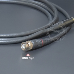Dây BNC sang 6.5mm cho Thiết bị âm thanh Camera - BNC male to 6.35mm TS male signal cable