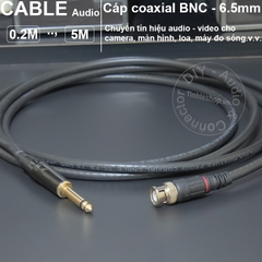 Dây BNC sang 6.5mm cho Thiết bị âm thanh Camera - BNC male to 6.35mm TS male signal cable