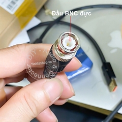 Dây BNC đực sang 2 đầu bắp chuối cho Máy hiện sóng Máy phát điện - BNC to 2 banana plug