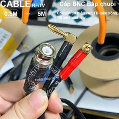Dây BNC đực sang 2 đầu bắp chuối cho Máy hiện sóng Máy phát điện - BNC to 2 banana plug