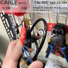 Dây BNC sang kẹp cá sấu - Alligator clip BNC signal cable