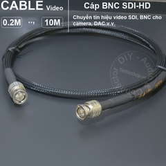 Dây SDI BNC Canare RG59 75 Ohm DIY cắm cho Camera DAC Bộ chuyển SDI HDMI