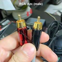 Dây RCA đực cái nối dài đồng 5N mạ bạc - Lotus audio cable male to female extension