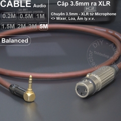 Dây 3.5 sang canon cái DIY chuyển âm thanh micro cho Mixer Loa Sound card - XLR female to 3.5mm balanced cable
