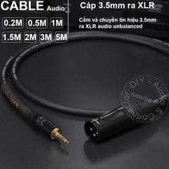 Cáp 3.5mm ra XLR đực chuyển âm thanh từ Smartphone Laptop ra Mix Âm ly Loa