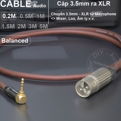Cáp canon sang 3.5 DIY 0.2 đến 5 mét chuyển micro audio cho Mixer Sound card Loa - XLR male to 3.5mm balanced cable