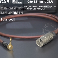 Cáp canon sang 3.5 DIY 0.2 đến 5 mét chuyển micro audio cho Mixer Sound card Loa - XLR male to 3.5mm balanced cable