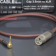 Cáp 3.5 sang canon đực chuyển âm thanh micro cho Laptop Smartphone DIY 0.2 đến 5 mét - XLR male to 3.5mm unbalanced