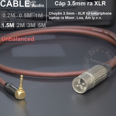 Cáp 3.5 sang canon đực chuyển âm thanh micro cho Laptop Smartphone DIY 0.2 đến 5 mét - XLR male to 3.5mm unbalanced