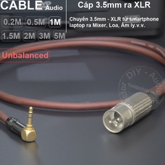 Cáp 3.5 sang canon đực chuyển âm thanh micro cho Laptop Smartphone DIY 0.2 đến 5 mét - XLR male to 3.5mm unbalanced