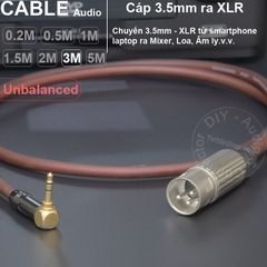 Cáp 3.5 sang canon đực chuyển âm thanh micro cho Laptop Smartphone DIY 0.2 đến 5 mét - XLR male to 3.5mm unbalanced