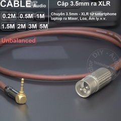 Cáp 3.5 sang canon đực chuyển âm thanh micro cho Laptop Smartphone DIY 0.2 đến 5 mét - XLR male to 3.5mm unbalanced