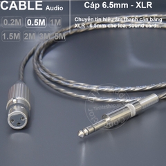 Dây canon sang TRS 6.5mm DIY chuyển âm thanh cho Mixer Sound card Loa kiểm âm - XLR female to 1/4 stereo cable