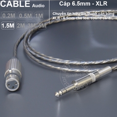 Dây canon sang TRS 6.5mm DIY chuyển âm thanh cho Mixer Sound card Loa kiểm âm - XLR female to 1/4 stereo cable