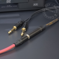 Cáp gộp 2 đầu 6 ly mono sang 6 ly stereo DIY 0.2 đến 5 mét