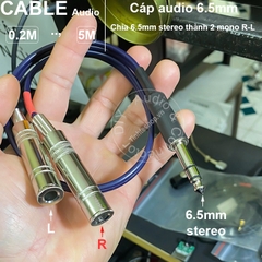 Dây chia jack 6ly stereo 1 thành 2 - TRS 1/4 2-port audio signal cable