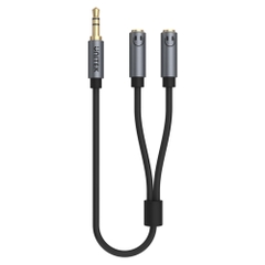 Cáp chia tai nghe 3.5mm 1 ra 2 Unitek Y-C956ABK 20Cm - 3.5mm stereo splitter cable 1 to 2 - Plug in 2 Headphones Speaker