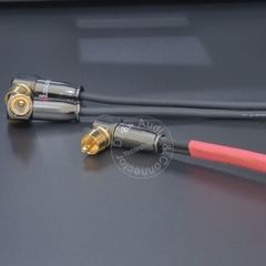Dây chia AV 1 ra 2 đầu cong vuông góc DIY 0.5 đến 5 mét - RCA 1 to 2 splitter cable converts audio from Sub to speakers