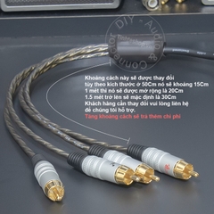 Dây AV 2 ra 4 0.5 đến 5 mét - DIY RCA 2 to 4 analog audio splitter cable