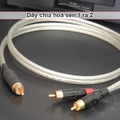 Dây chia AV 1 thành 2 DIY 0.2M đến 5M - RCA male to 2 RCA female cable