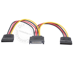 Cáp chia nguồn SATA 1 ra 2 cho HDD SSD DVD-R - SATA power cable 1 to 2 20Cm