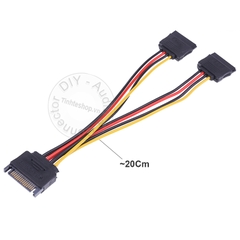 Cáp chia nguồn SATA 1 ra 2 cho HDD SSD DVD-R - SATA power cable 1 to 2 20Cm