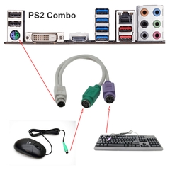Cáp chia PS2 dùng chung chuột bàn phím - PS2/2 male to 2 male to 2 female keyboard adapter cable