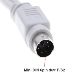 PS2 male to dual female splitter cable for computers, PS2 keyboards and mice, or industrial computers.