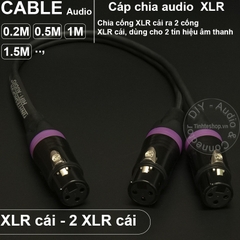 Cáp XLR cái sang 2 XLR cái - Cáp chia XLR female to 2 XLR female 0.2M 0.5M 1M 1.5M