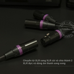 Cáp XLR cái sang 2 XLR đực - Cáp chia bablanced XLR female to 2 XLR male 0.2M 0.5M 1M 1.5M