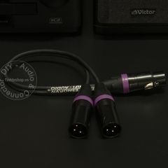 Cáp XLR cái sang 2 XLR đực - Cáp chia bablanced XLR female to 2 XLR male 0.2M 0.5M 1M 1.5M