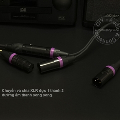 Cáp XLR đực sang 2 XLR đực - Cáp chia XLR male to 2 XLR male 0.2M 0.5M 1M 1.5M