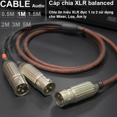 Dây chia Canon đực 1 ra 2 DIY 0.5M đến 5M - XLR male to 2 XLR male cable