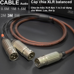 Dây chia Canon đực 1 ra 2 DIY 0.5M đến 5M - XLR male to 2 XLR male cable