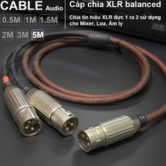 Dây chia Canon đực 1 ra 2 DIY 0.5M đến 5M - XLR male to 2 XLR male cable
