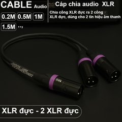 Cáp XLR đực sang 2 XLR đực - Cáp chia XLR male to 2 XLR male 0.2M 0.5M 1M 1.5M
