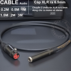 Cáp 6.5 ra canon DIY 0.2 đến 5 mét - 6.5mm female to XLR female cable
