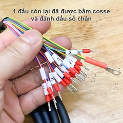 Dây DB15 đực 3 hàng sang terminal bóp cosse - D-Sub 15 male 3-row Siron motor direction X230-3