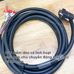 Dây DB15 đực 3 hàng sang terminal bóp cosse - D-Sub 15 male 3-row Siron motor direction X230-3
