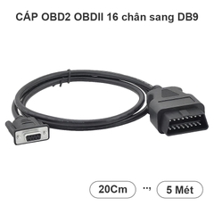 OBD2 16-pin to DB9 diagnostic adapter cable, female to male connector, DB9 Serial RS232 extension cable