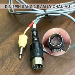 Dây jack đầu DIN 3 chân sang 3.5 mono cho âm ly Châu Âu