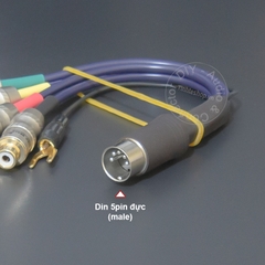 Dây Din 5pin sang hoa sen in - out có tiếp địa cho PreAMP - MIDI 5 pin to 4 RCA female cable
