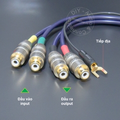 Dây Din 5pin sang hoa sen in - out có tiếp địa cho PreAMP - MIDI 5 pin to 4 RCA female cable