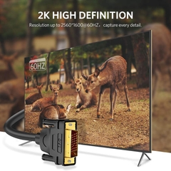 Cáp DVI sang DVI 24+1 2K 60Hz - DVI cable male Ugreen DV101 1M 1.5M 2M 3M 5M .., 30M