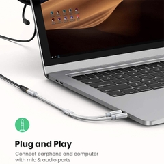 Cáp 2 audio 3.5mm đực ra 1 audio 3.5mm cái Ugreen AV140 10790