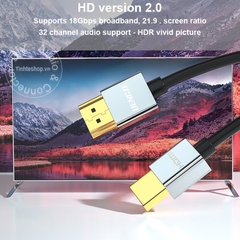 Cáp HDMI 2.0 4K siêu mỏng UENCZE 0.5M 1M 1.5M 2M 3M 5M - Ultra thin HDMI cable V2.0 support 4K