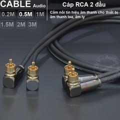 Dây AV 2 đầu bẻ góc DIY dài 0.2 đến 3 mét - Cáp AV 2 đầu bông sen