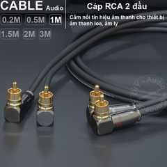 Dây AV 2 đầu bẻ góc DIY dài 0.2 đến 3 mét - Cáp AV 2 đầu bông sen